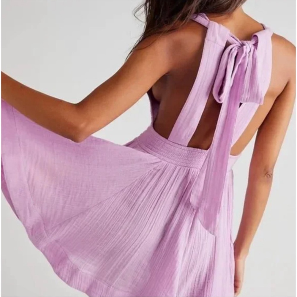 Free People Leonie Dress Lilac Purple Size Small 100% Cotton - Picture 2 of 8